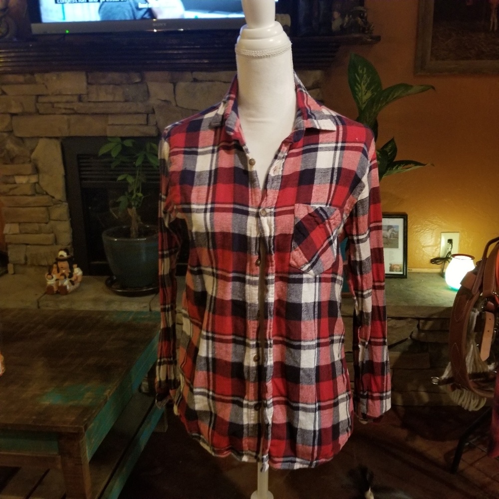 3/$15 NORTHPOINT BUTTON DOWN FLANNEL SHIRT